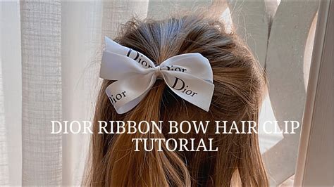 dior bow hair clip|dior hair ribbon.